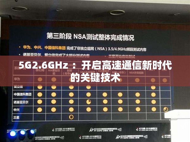 5G2.6GHz ：開啟高速通信新時代的關(guān)鍵技術(shù)