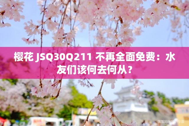 櫻花 JSQ30Q211 不再全面免費(fèi)：水友們該何去何從？