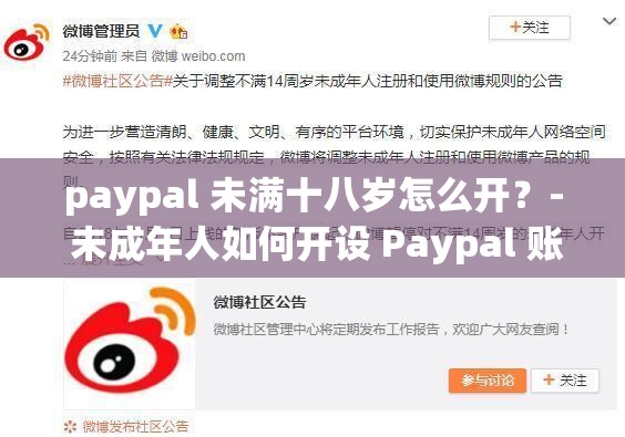 paypal 未滿十八歲怎么開？- 未成年人如何開設 Paypal 賬戶