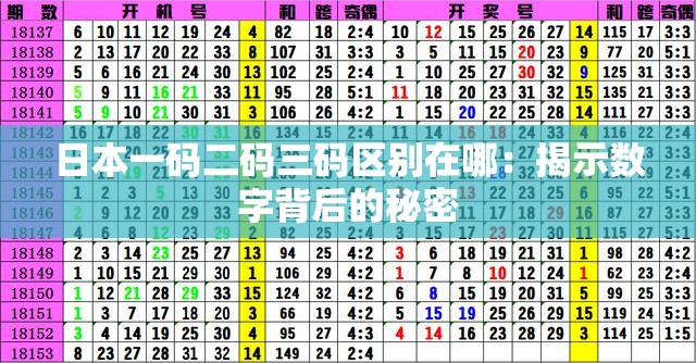 日本一碼二碼三碼區(qū)別在哪：揭示數字背后的秘密