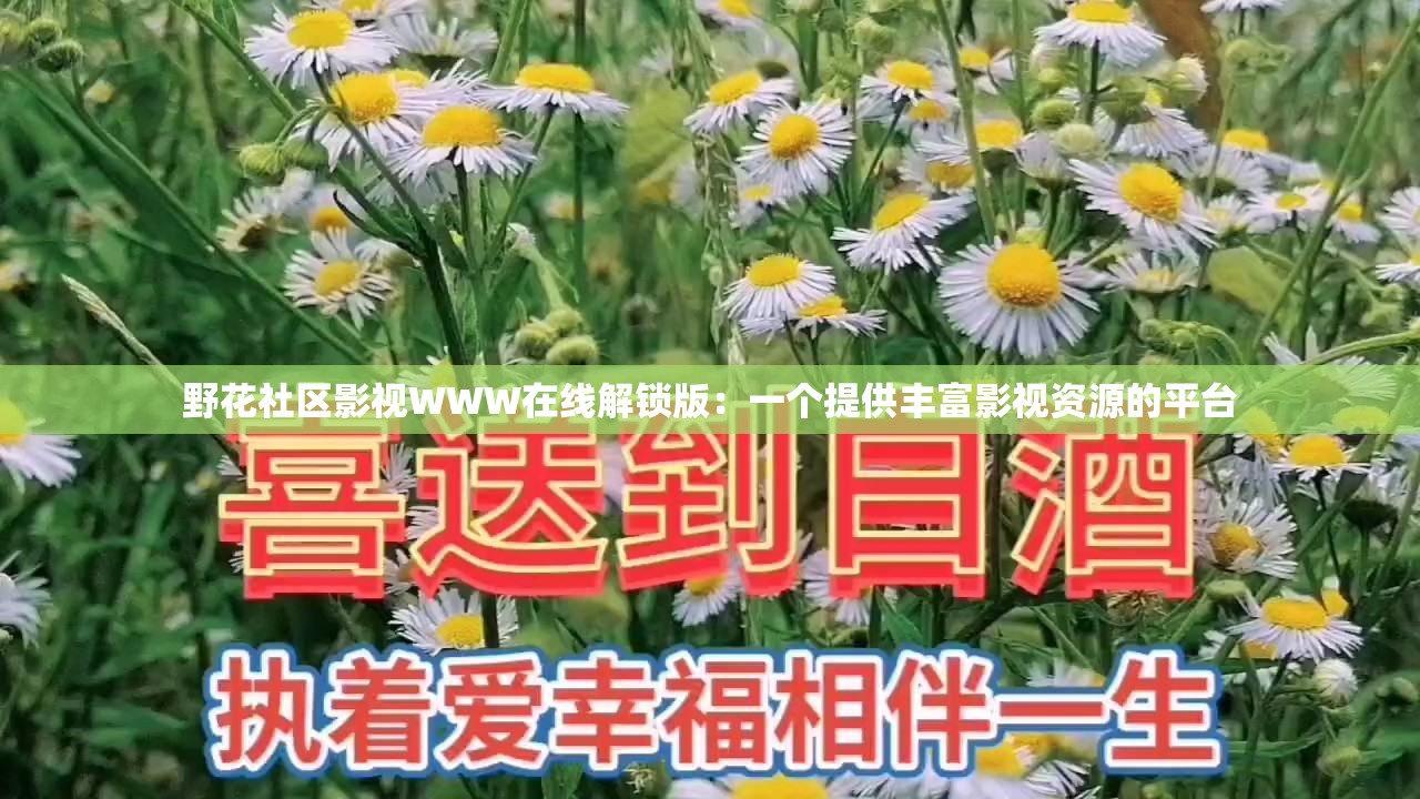 野花社區(qū)影視WWW在線解鎖版：一個(gè)提供豐富影視資源的平臺(tái)