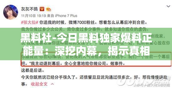 黑料社-今日黑料獨家爆料正能量：深挖內(nèi)幕，揭示真相