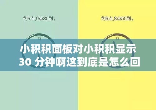 小積積面板對(duì)小積積顯示 30 分鐘啊這到底是怎么回事