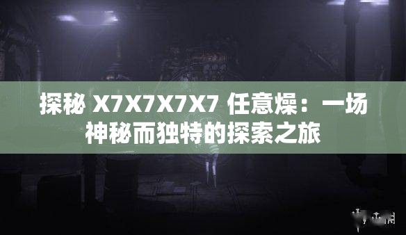 探秘 X7X7X7X7 任意燥：一場(chǎng)神秘而獨(dú)特的探索之旅