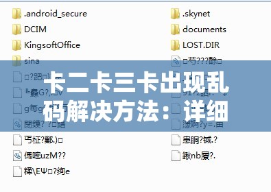 卡二卡三卡出現(xiàn)亂碼解決方法：詳細(xì)步驟與注意事項