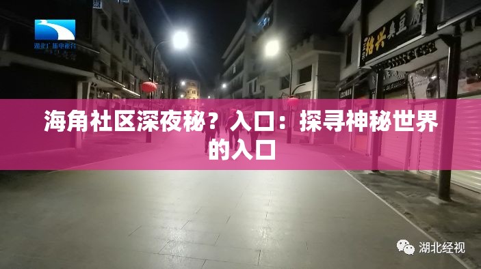 海角社區(qū)深夜秘？入口：探尋神秘世界的入口