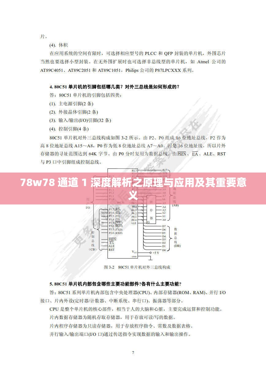 78w78 通道 1 深度解析之原理與應用及其重要意義