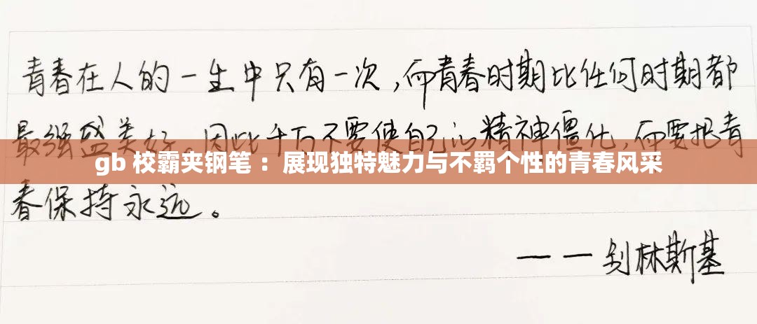 gb 校霸?shī)A鋼筆 ：展現(xiàn)獨(dú)特魅力與不羈個(gè)性的青春風(fēng)采