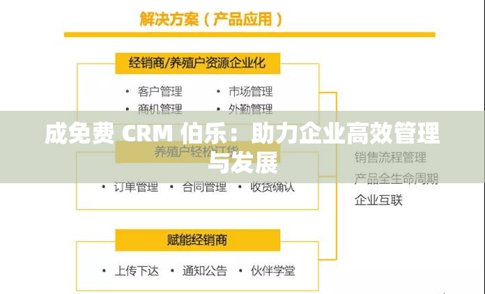 成免費 CRM 伯樂：助力企業(yè)高效管理與發(fā)展