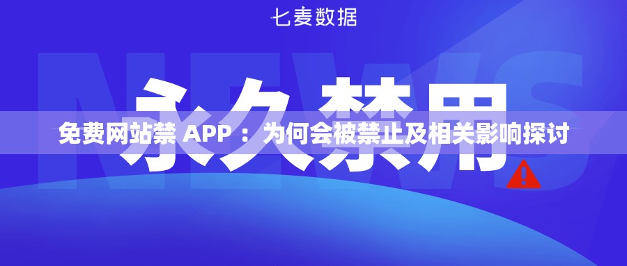 免費網(wǎng)站禁 APP ：為何會被禁止及相關影響探討