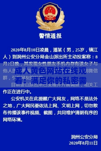 成人黃色網(wǎng)站在線觀看：滿足你的私密需求