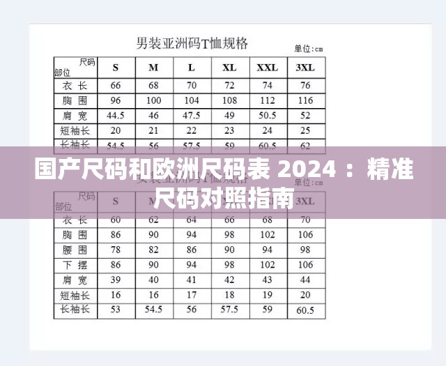 國產(chǎn)尺碼和歐洲尺碼表 2024 ：精準(zhǔn)尺碼對照指南