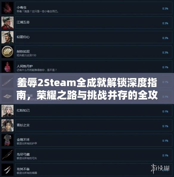 羞辱2Steam全成就解鎖深度指南，榮耀之路與挑戰(zhàn)并存的全攻略